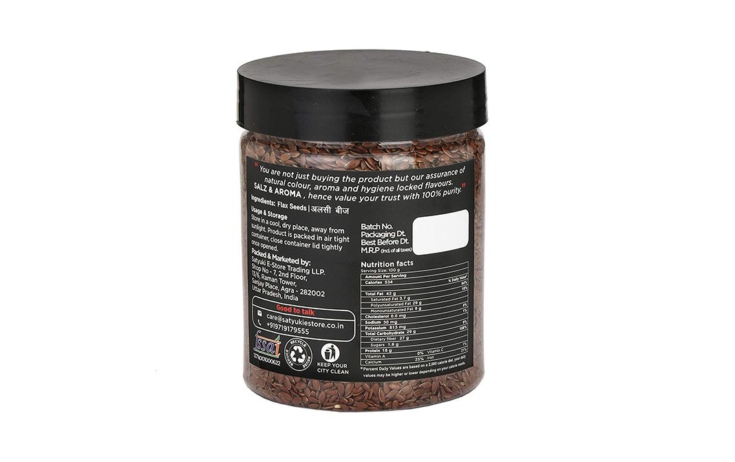 Salz & Aroma Flax Seeds    Plastic Jar  350 grams